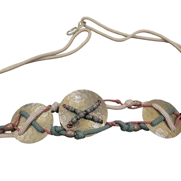 Cream and Copper Rope Belt
